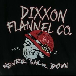 DIXXON Men's Black T-Shirt with Skull